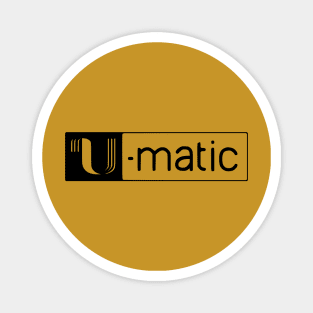 3/4" U-matic black logo Umatic Magnet